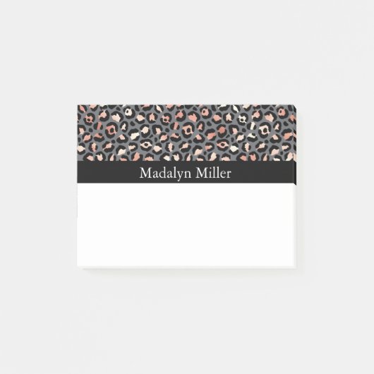 Rose Gold Leopard Post-it Klebezettel (Vorderseite)