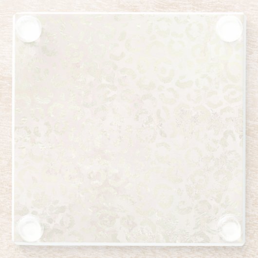 Rose Gold Leopard Print Glasuntersetzer (Rückseite)