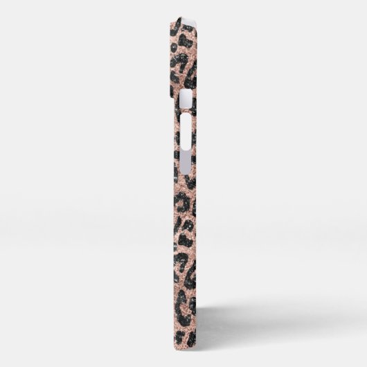 Rose Gold Leopard Print iPhone Hülle (Linke Seite)