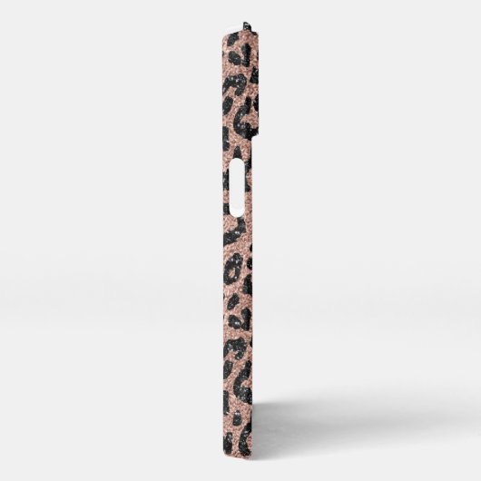 Rose Gold Leopard Print iPhone Hülle (Rechte Seite)