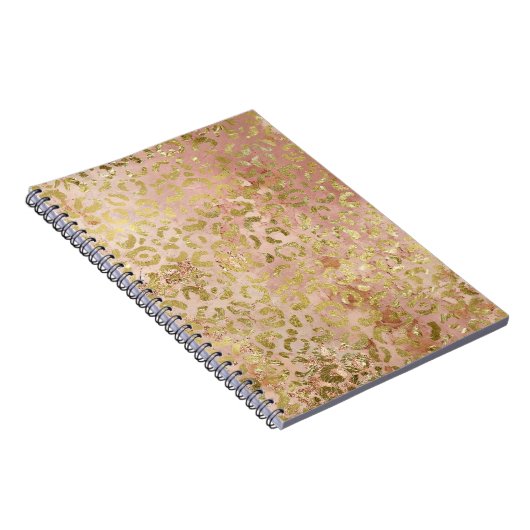 Rose Gold Leopard Print Notizblock (Rechte Seite)