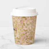 Rose Gold Leopard Print Pappbecher (Links)