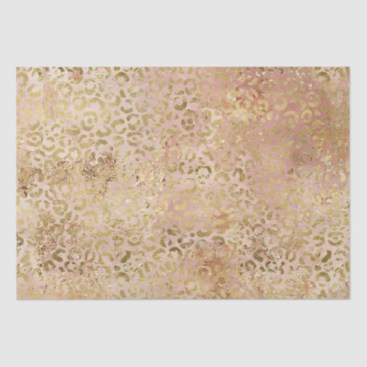 Rose Gold Leopard Print Seidenpapier (Vorderseite)