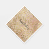 Rose Gold Leopard Print Serviette (Ecke)