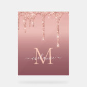 Rose Gold-Letter-Name Akrylzeichen Acrylschild (Vorderseite)