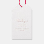 Rose Gold Liebe Extravagante Script Hochzeit Viele Geschenkanhänger (Vorderseite)