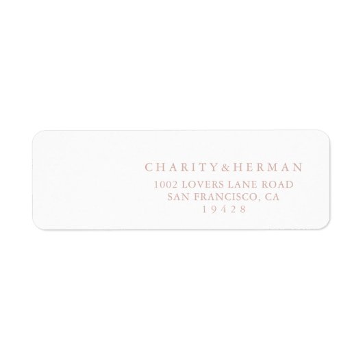 Rose Gold Liebe Extravagante SkriptRücksendeadress (Vorne)