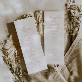 Rose Gold Liebe Extravagantes Script Hochzeitsprog Programm