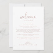 Rose Gold Liebe Extravagantes Script Hochzeitsschr (Vorderseite)