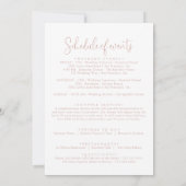 Rose Gold Liebe Extravagantes Script Hochzeitsschr (Rückseite)