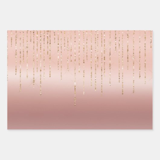 Rose Gold Liebe Geschenkpapier Set (Vorderseite 3)