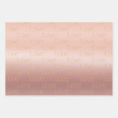 Rose Gold Liebe Geschenkpapier Set (Vorderseite 2)