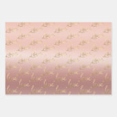 Rose Gold Liebe Geschenkpapier Set (Vorderseite)