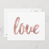Rose-Gold-Liebe-Postkarten Postkarte (Vorne/Hinten)