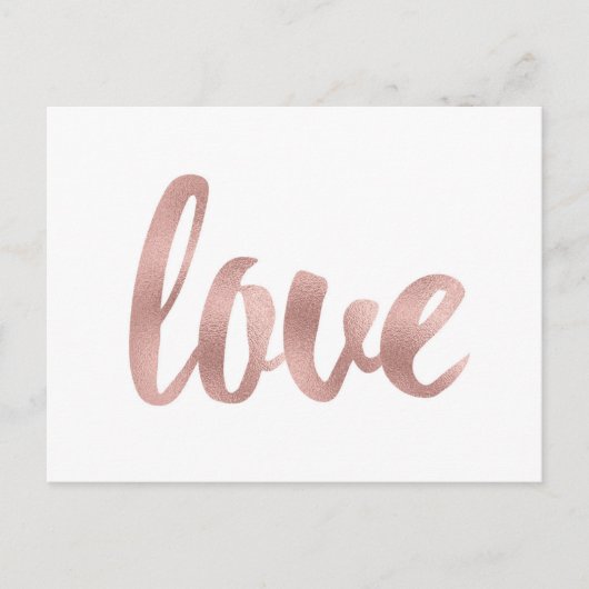 Rose-Gold-Liebe-Postkarten Postkarte (Vorderseite)