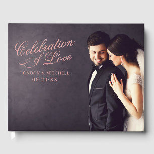 Rose Gold Liebesfeier Foto Hochzeit Gästebuch