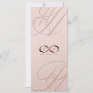 Rose Gold Liebesunendlichkeit Handklammer Hochzeit Einladung