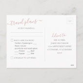 Rose Gold Light Pink Weltkarte UAWG Postkarte (Rückseite)