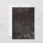 Rose Gold Lights Rustic Wedding RSVP Karte (Rückseite)