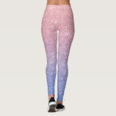 Rose Gold Lila Glitzer Ombre Trendy Leggings (Rückseite)