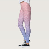 Rose Gold Lila Glitzer Ombre Trendy Leggings (Links)