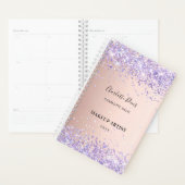 Rose Gold lila Glitzer Unterschrift Planer (Anzeige)