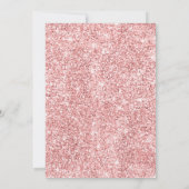 Rose Gold Lila Holly Glitzer Confetti Weihnachten Einladung (Rückseite)