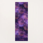 Rose Gold Lila Mandala Galaxy Celestial Yogamatte (Rückseite)