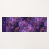 Rose Gold Lila Mandala Galaxy Celestial Yogamatte (Vorderseite (Horizontal))