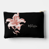 Rose Gold Lily Black | Your Name Zubehörtasche (Rückseite)