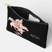 Rose Gold Lily Black | Your Name Zubehörtasche (Offen)