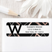 Rose Gold Linear Dreieck Abstraktes Muster (Insitu)