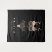 Rose Gold Lingerie Boutique Logo Wandteppich (Vorderseite (Horizontal))