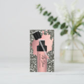 Rose Gold Lip Gloss Liquid Lipstick Visitenkarte (Stehend Vorderseite)