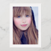 Rose Gold Lips Bat Mitzvah Foto Einladung (Rückseite)