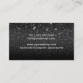 Rose Gold Lips Makeup MArtist Moderner Schwarzer G Visitenkarte (Rückseite)