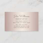 Rose Gold Lips mit Monogram Makeup Artist Visitenkarte (Rückseite)