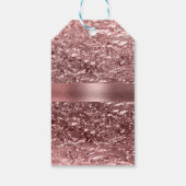 Rose Gold Liquid Chrome Metallic Chic Gastgeschenk Geschenkanhänger (Rückseite)