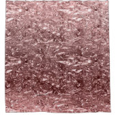 Rose Gold Liquid Chrome Metallic Chic Glam Duschvorhang (Vorderseite)