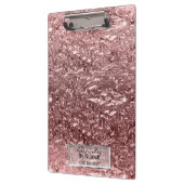 Rose Gold Liquid Chrome Metallic Chic Glam Klemmbrett (Links)