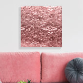 Rose Gold Liquid Chrome Metallic Chic Glam Leinwanddruck (Insitu (Wohnzimmer))