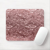 Rose Gold Liquid Chrome Metallic Chic Glam Mousepad (Mit Mouse)