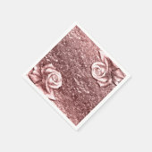 Rose Gold Liquid Chrome Metallic Chic Glam Party Serviette (Ecke)