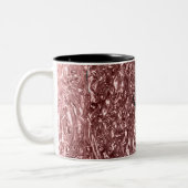 Rose Gold Liquid Chrome Metallic Chic Glam Zweifarbige Tasse (Links)