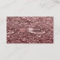 Rose Gold Liquid Chrome Metallic Glam Chic