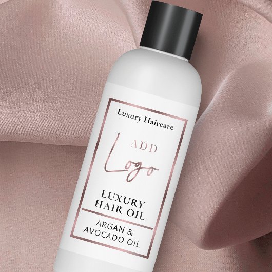 Rose-Gold-Logo 4 OZ Kosmetisches Flaschenwrapper-E Rechteckiger Aufkleber