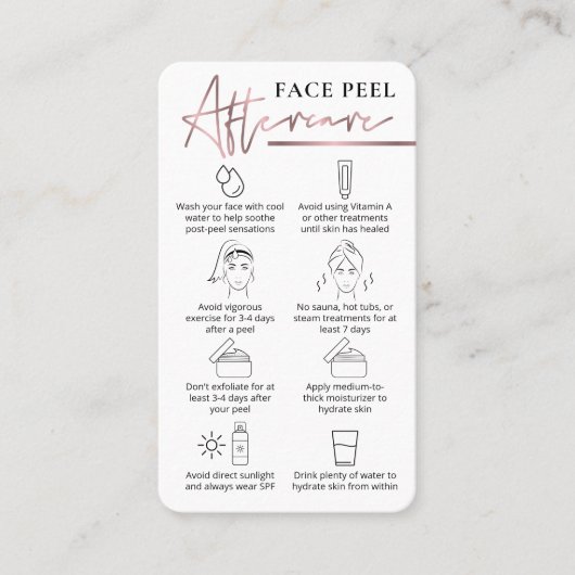 Rose Gold Logo Chemische Gesichtspolade nach der P Visitenkarte (Vorderseite)