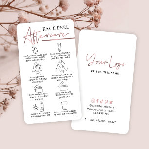 Rose Gold Logo Chemische Gesichtspolade nach der P Visitenkarte