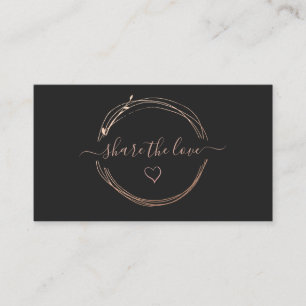 Rose Gold Logo Empfehlungskarte