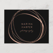 Rose-Gold-Logo für moderne Imitate Postkarte (Vorderseite)